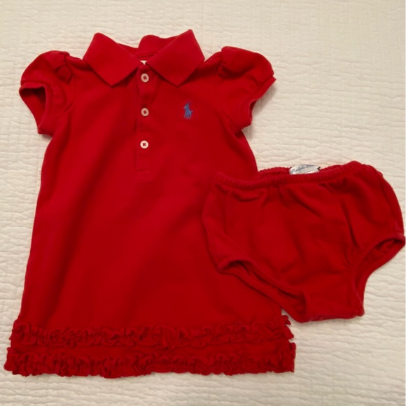 Ralph Lauren 9 Months Ruffled Polo Dress - Picture 2 of 7